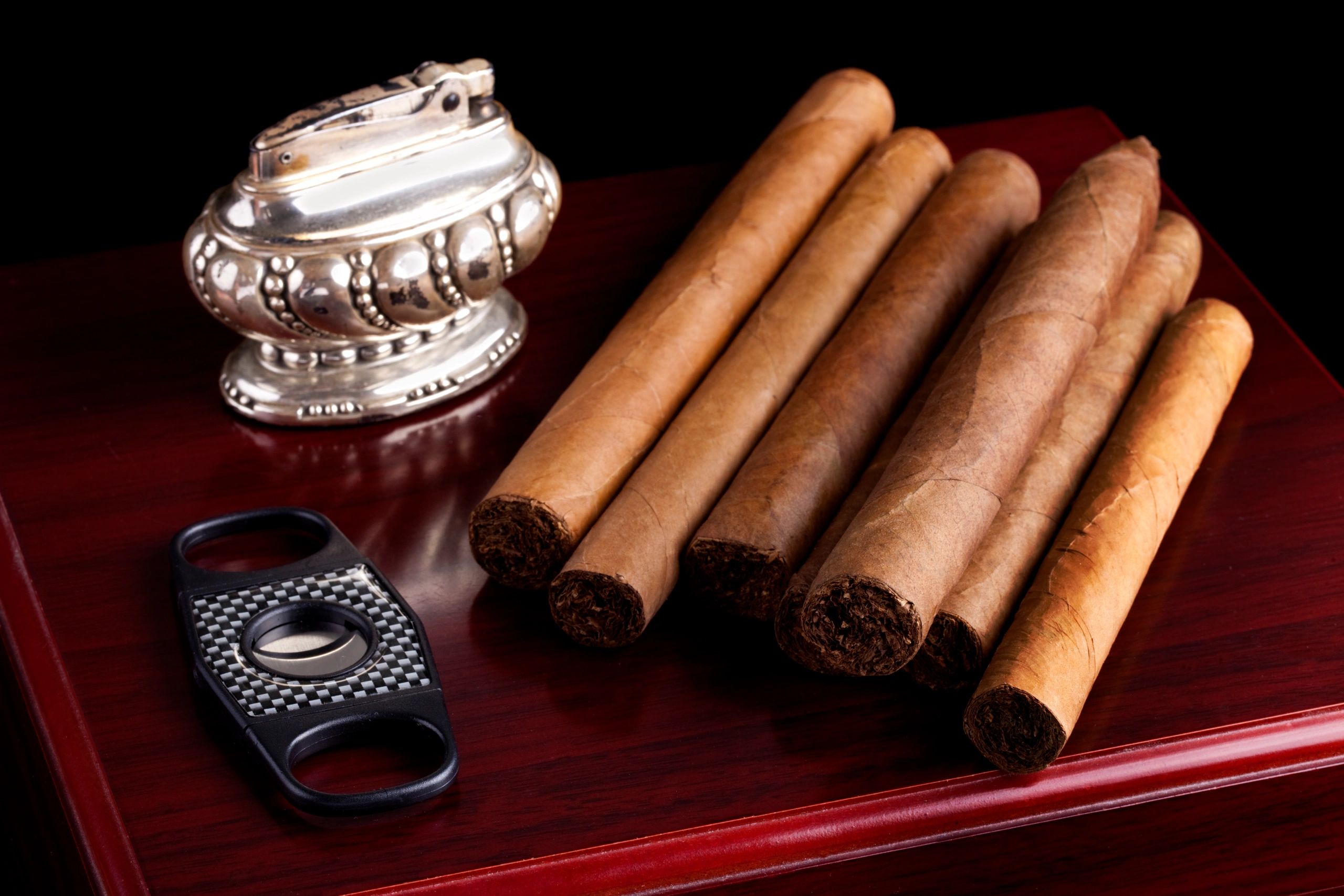 Premium hand-rolled cigars ready for an event display